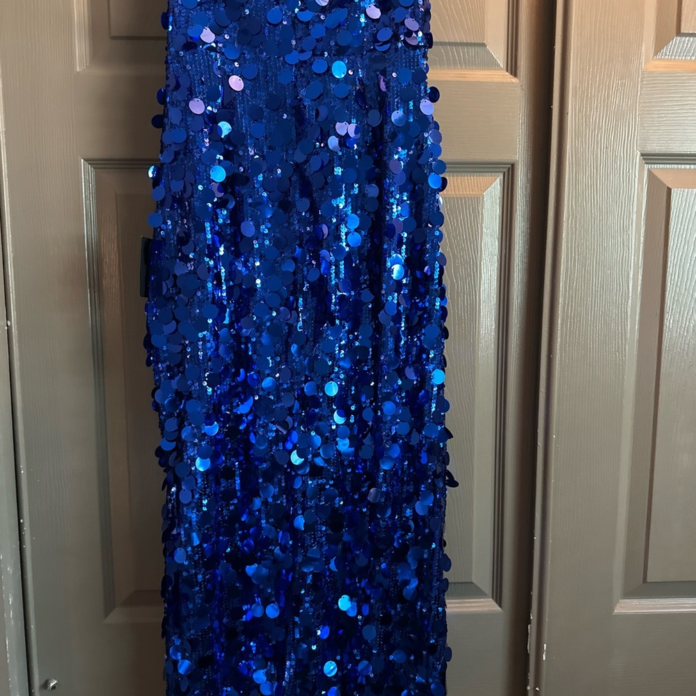 Lulu's Cobalt Blue Sequin Dress